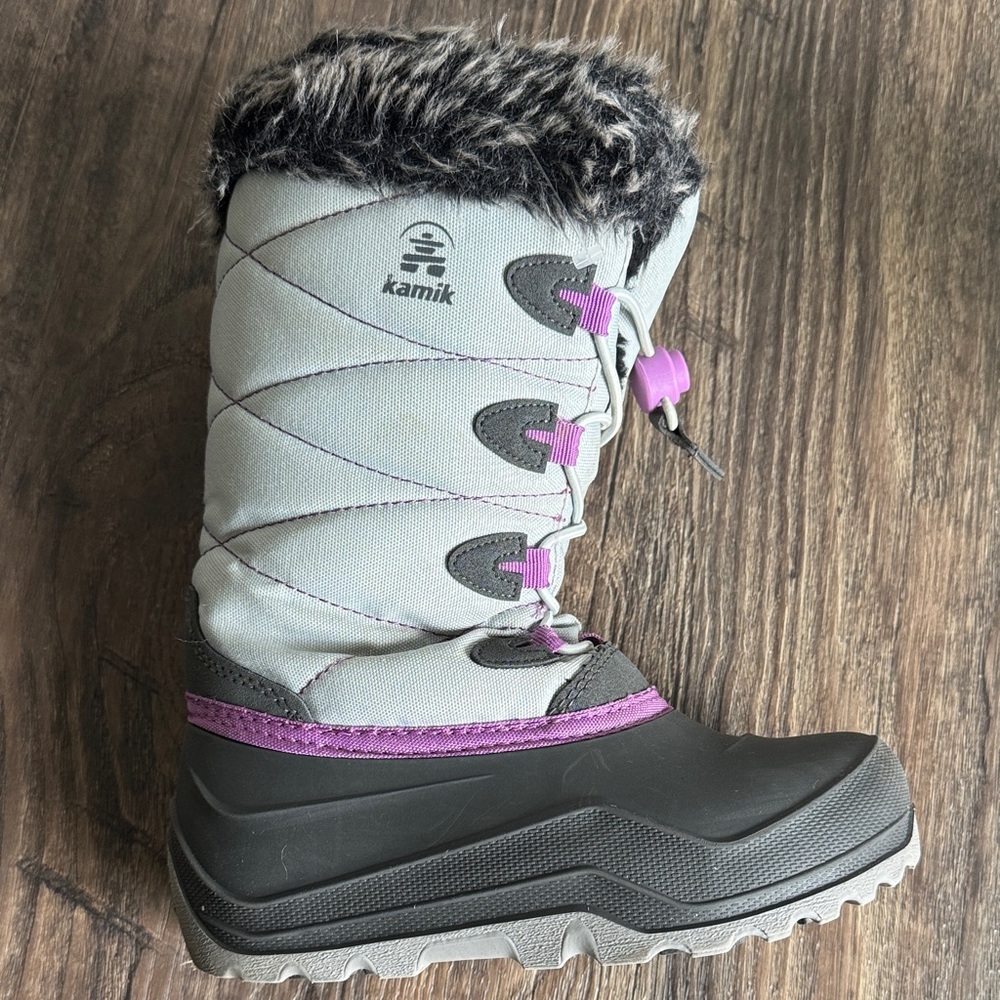 Kamik Kids Gray and Purple Winter Boots
